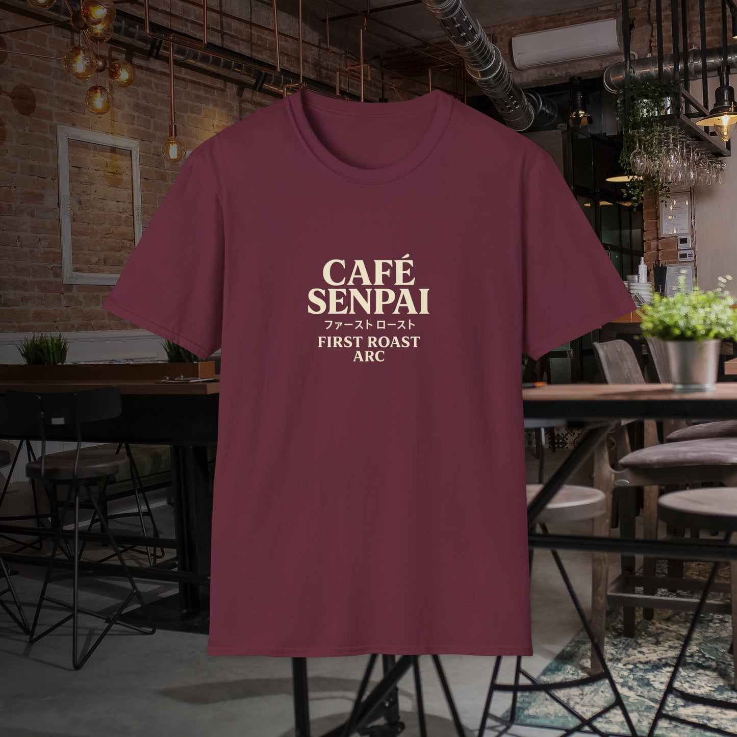 "Cafe Senpai-First Blend Arc" Unisex Tshirt - Exclusive for Anime and Coffee Lovers