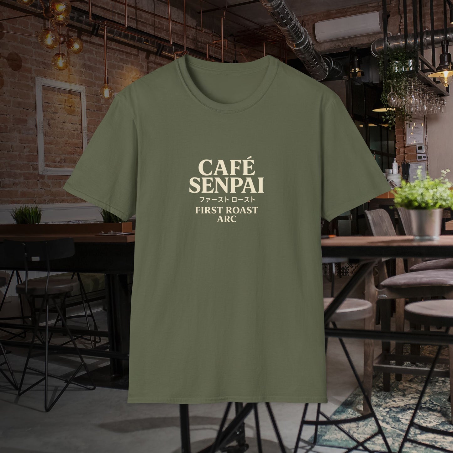 "Cafe Senpai-First Blend Arc" Unisex Tshirt - Exclusive for Anime and Coffee Lovers