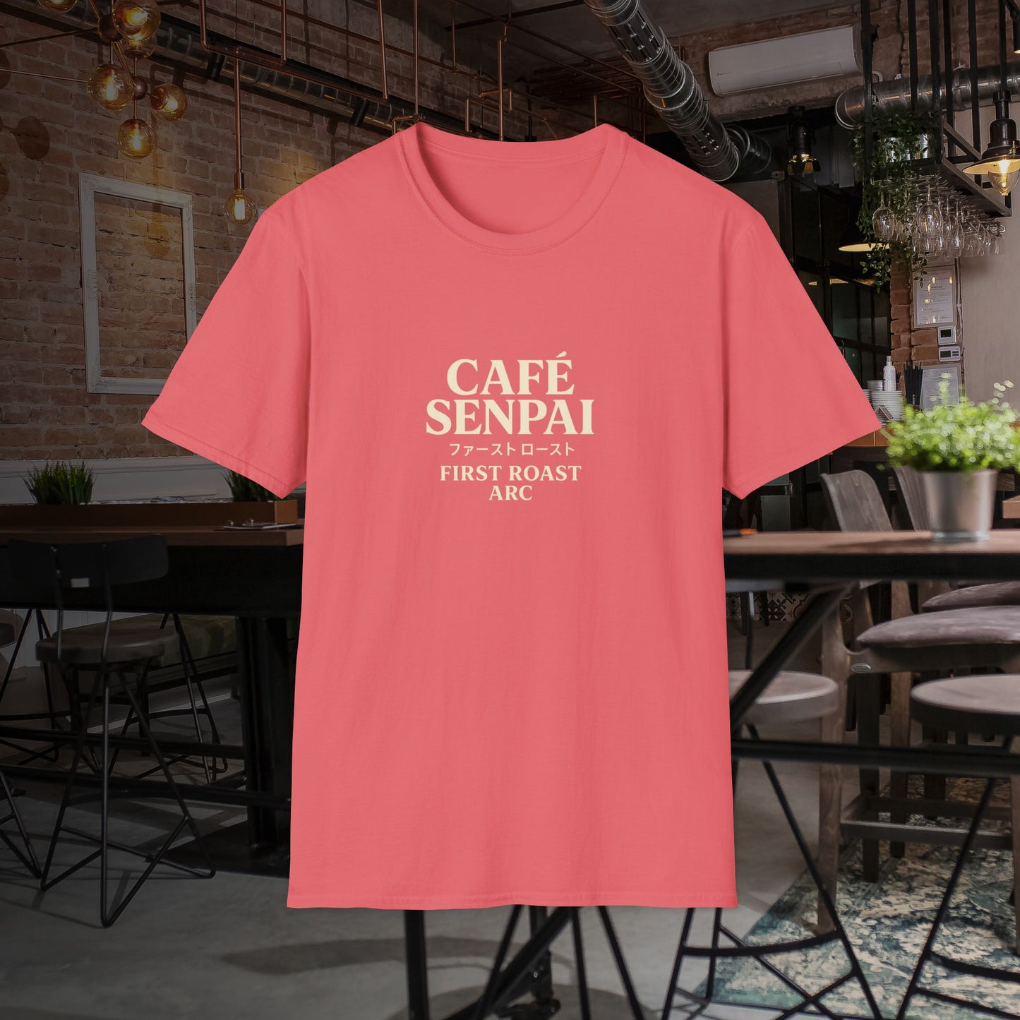 "Cafe Senpai-First Blend Arc" Unisex Tshirt - Exclusive for Anime and Coffee Lovers