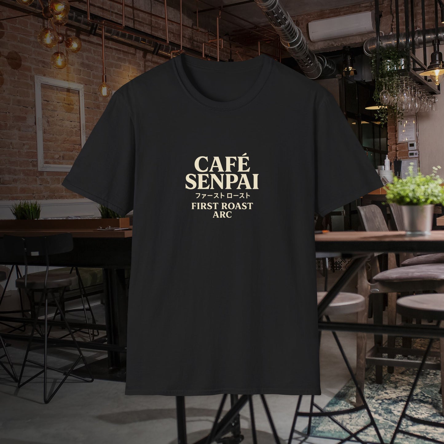 "Cafe Senpai-First Blend Arc" Unisex Tshirt - Exclusive for Anime and Coffee Lovers