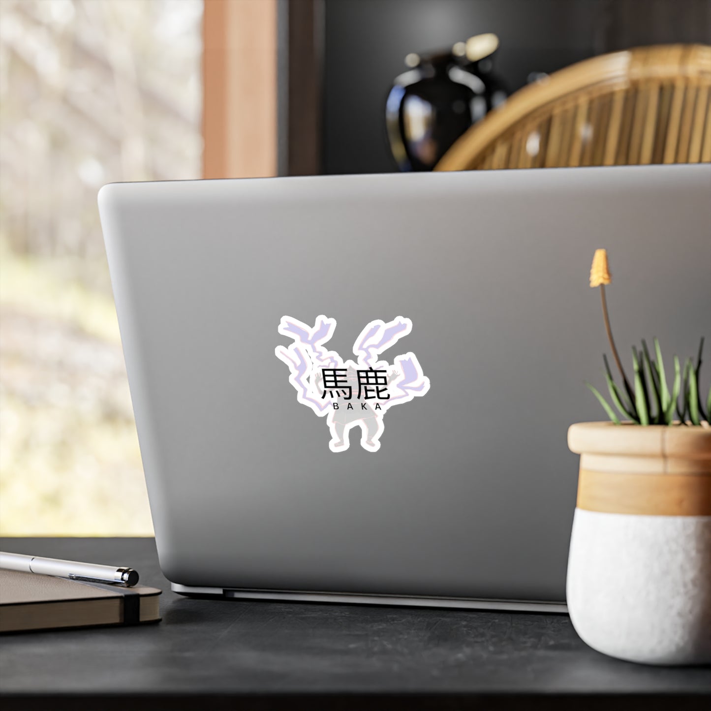 Baka Kiss-Cut Vinyl Decals - Fun Japanese Anime Stickers for Personalizing Laptops & Water Bottles