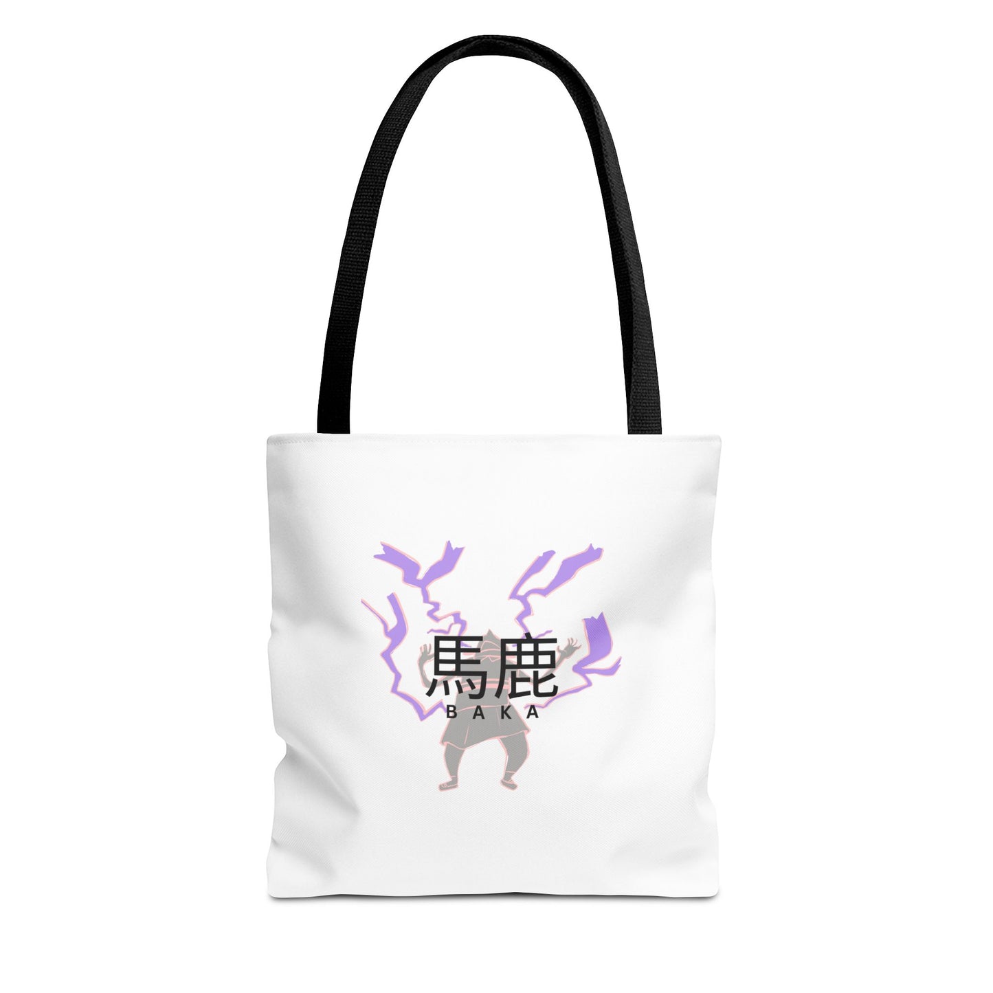 Anime Inspired Tote Bag - 'Baka' Design - Canvas Bag with Anime Lightning Print