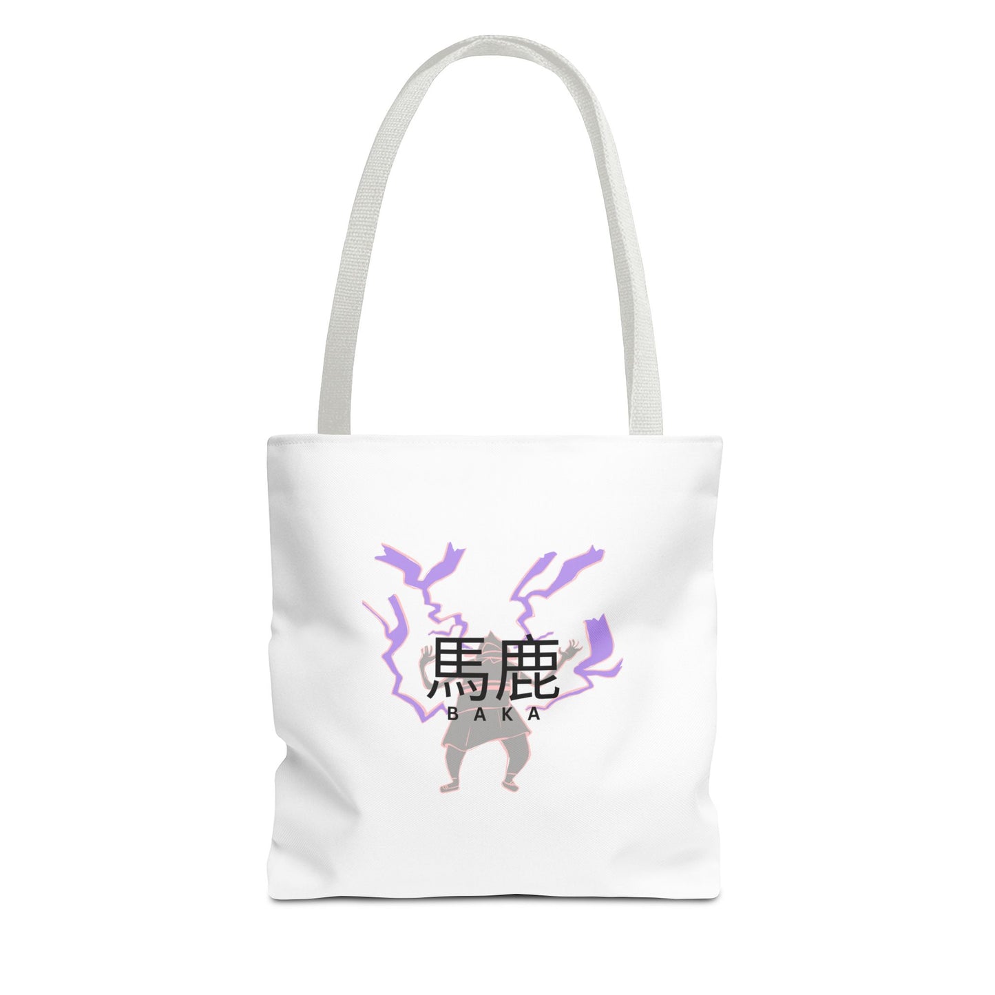 Anime Inspired Tote Bag - 'Baka' Design - Canvas Bag with Anime Lightning Print
