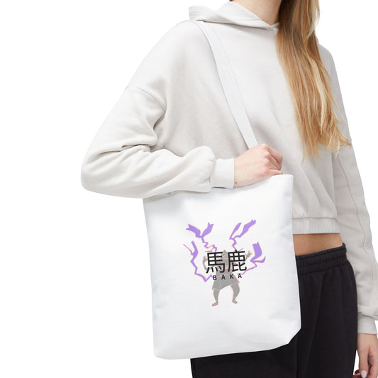 Anime Inspired Tote Bag - 'Baka' Design - Canvas Bag with Anime Lightning Print