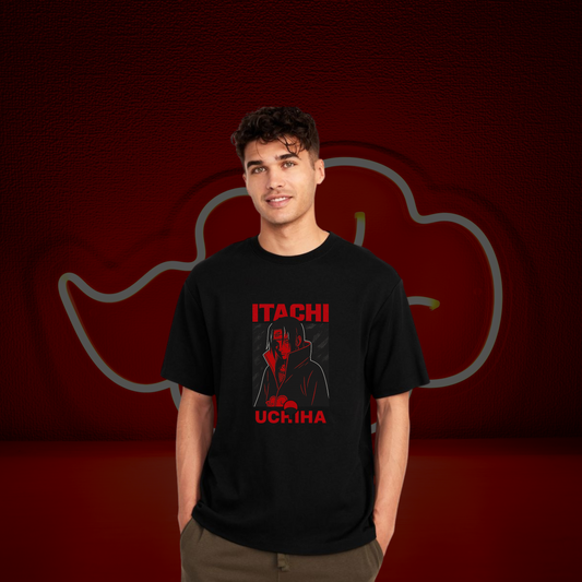 Itachi Uchiha  - Akatsuki Robe Inspired T-Shirt for Anime Fan